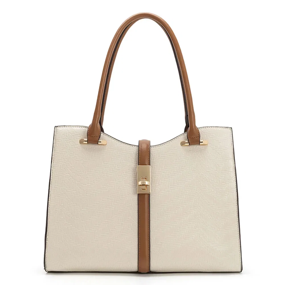 Bolsa Tote Texturizada Off White