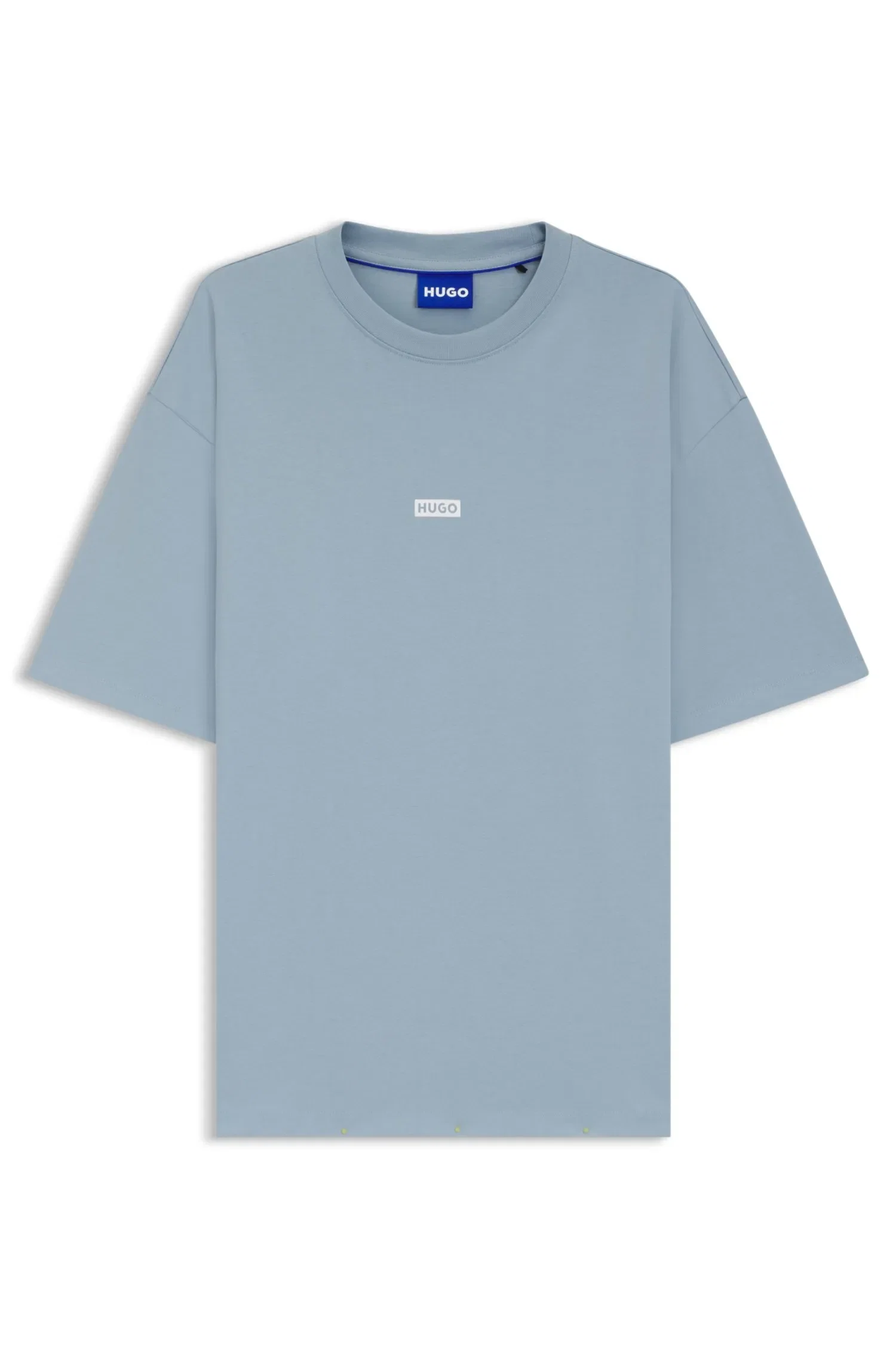Camiseta De Ajuste Largo Em Algodão Com Logo Artístico