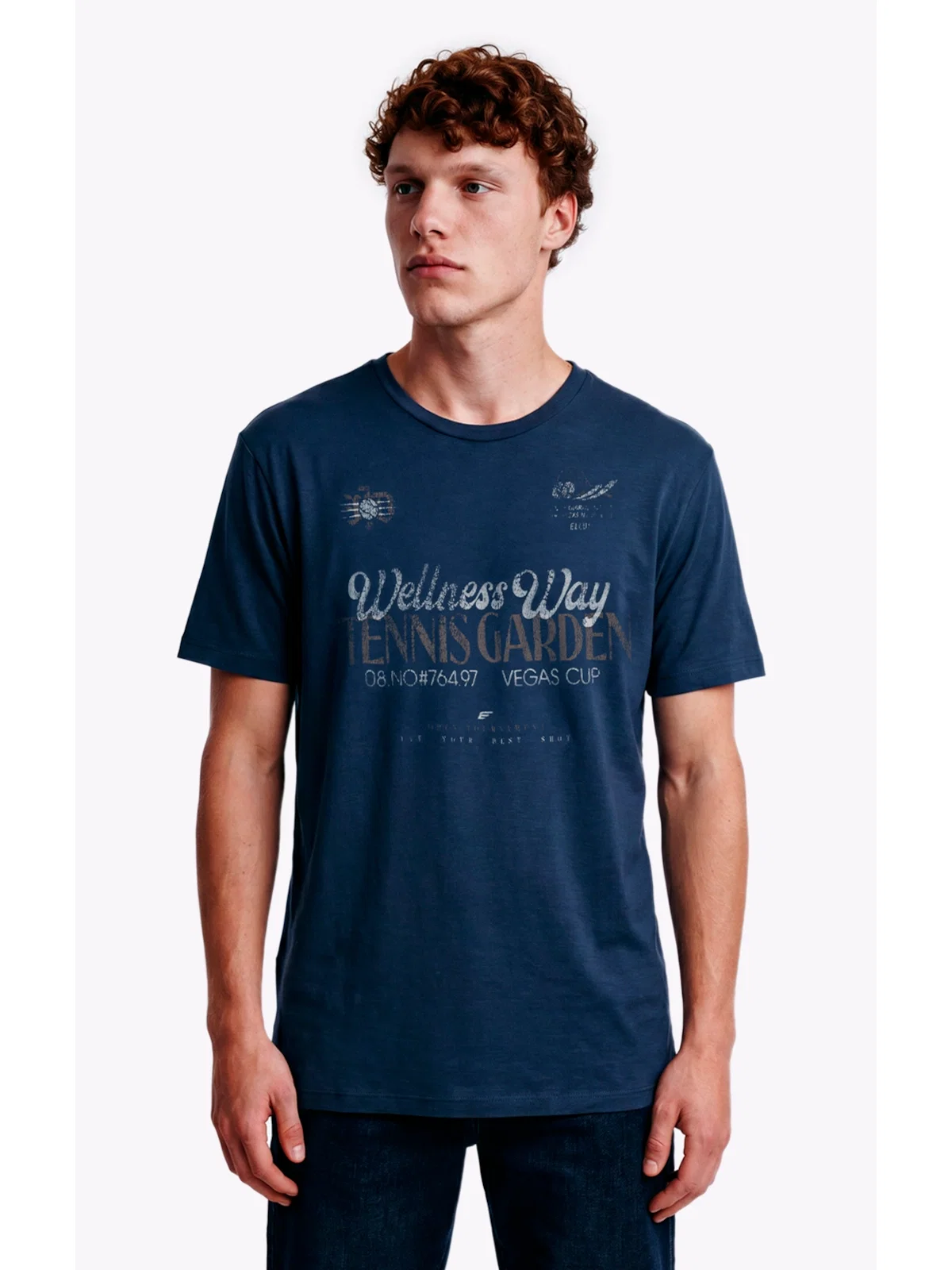 T-Shirt Fine Wellness Way Classic Dark Navy — imagem 1