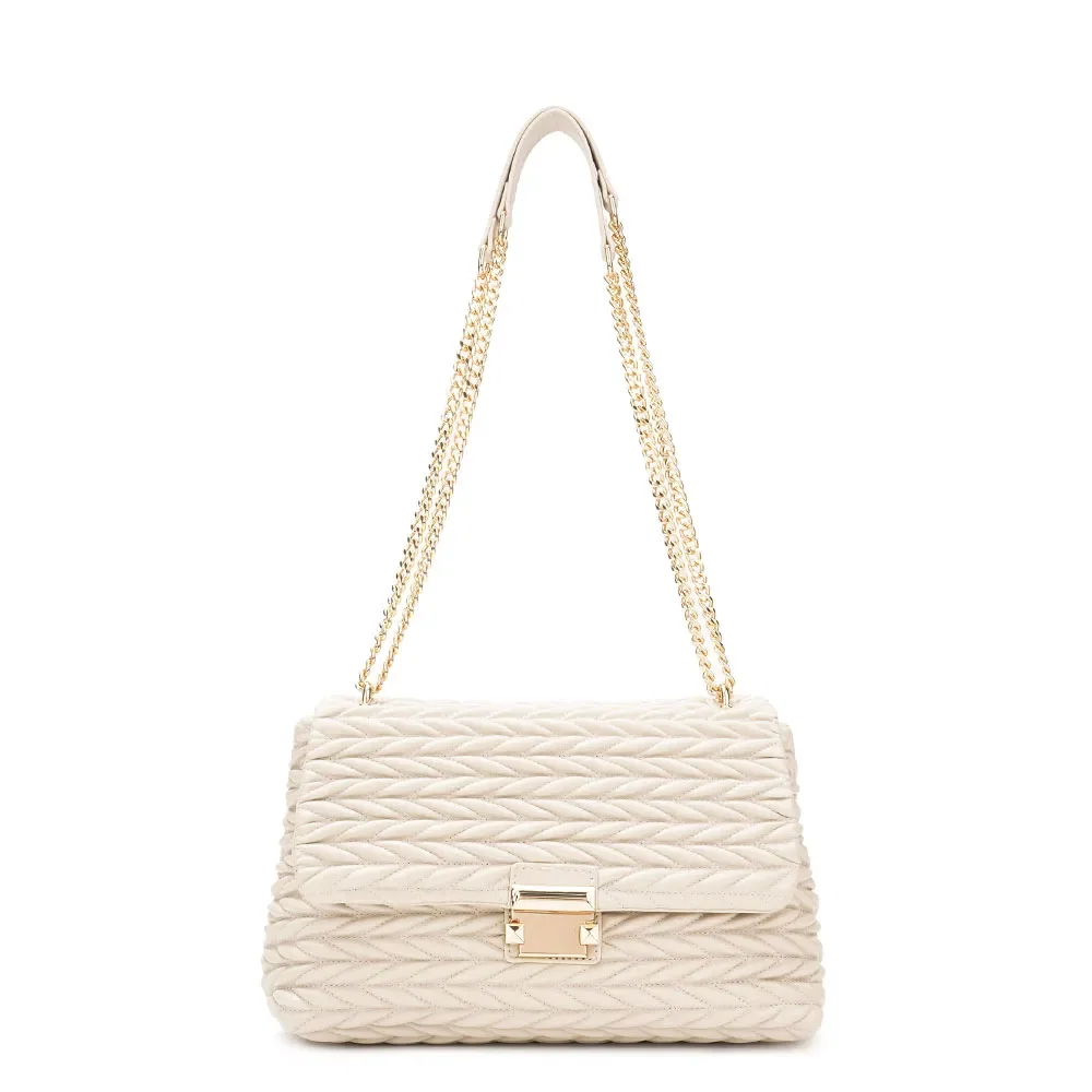 Bolsa de Ombro Texturizada Off White