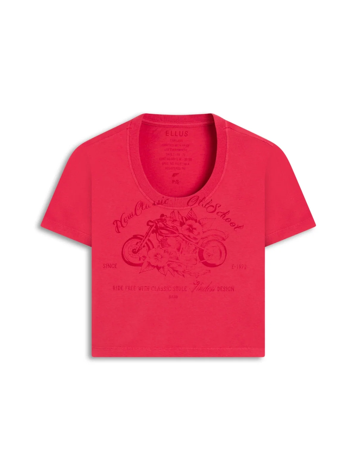 Blusa Ellus Old School Cropped Mc Pink — imagem 1
