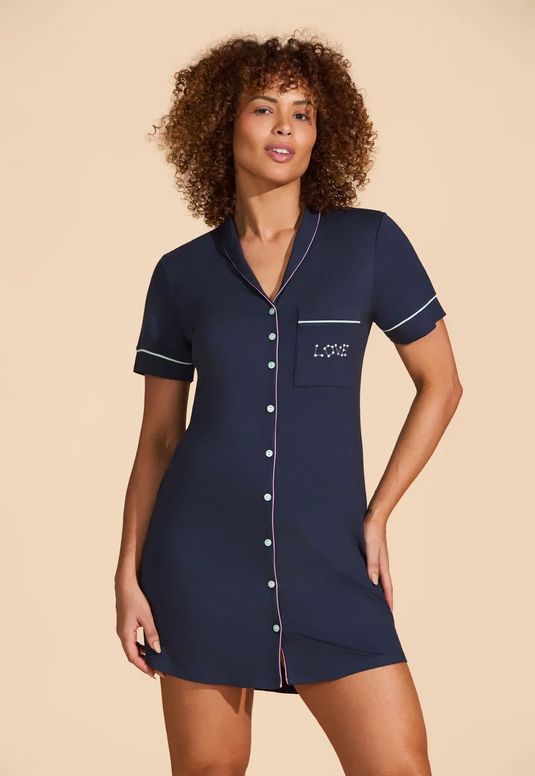 Camisão Aberto de Viscose Stretch Baunilha