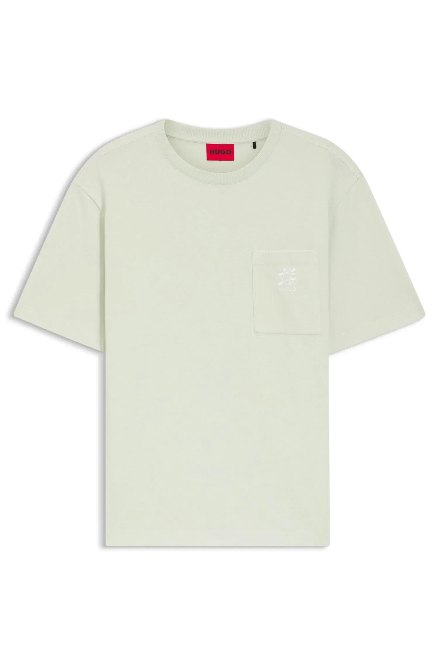 Camiseta De Algodão Jersey Com Logo Bordado