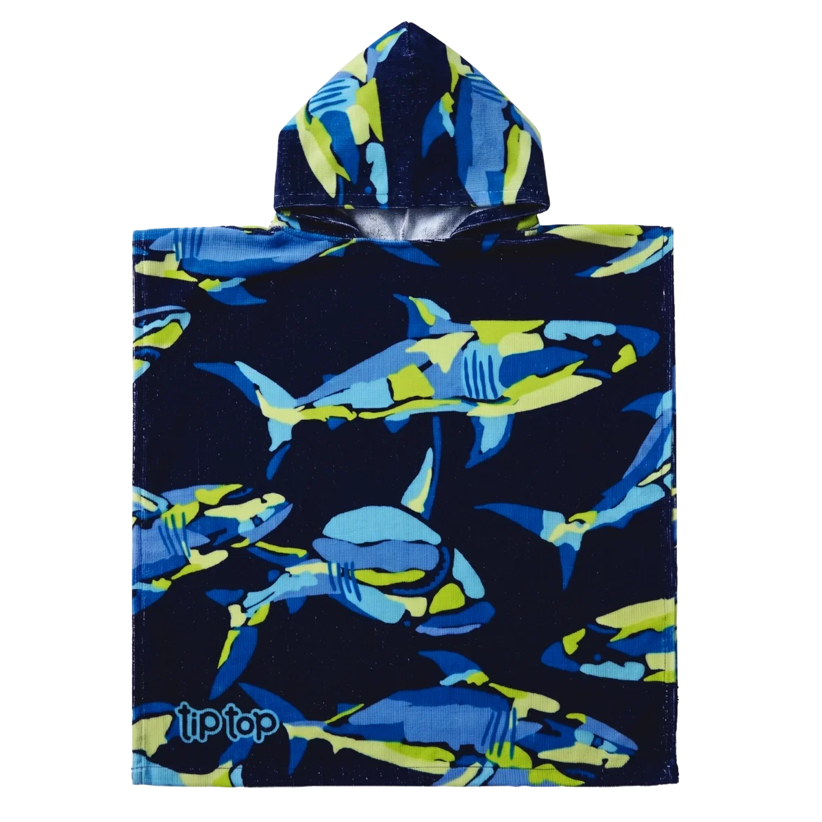 Poncho De Praia Toddler Tubarão Camuflado Atoalhado Tip Top
