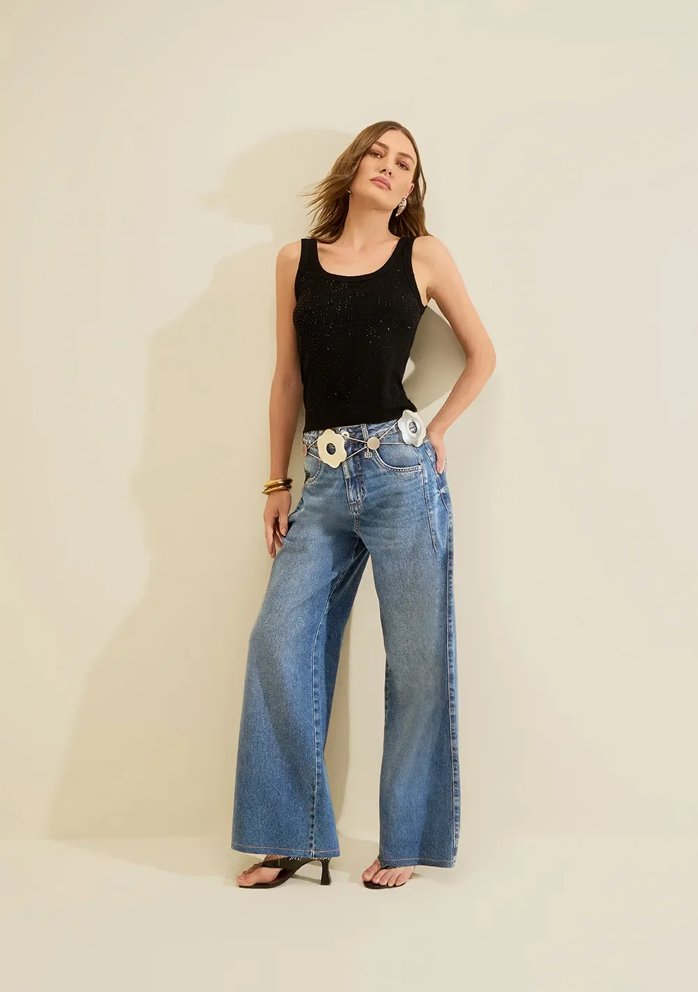 Calça Wide Maré Azul