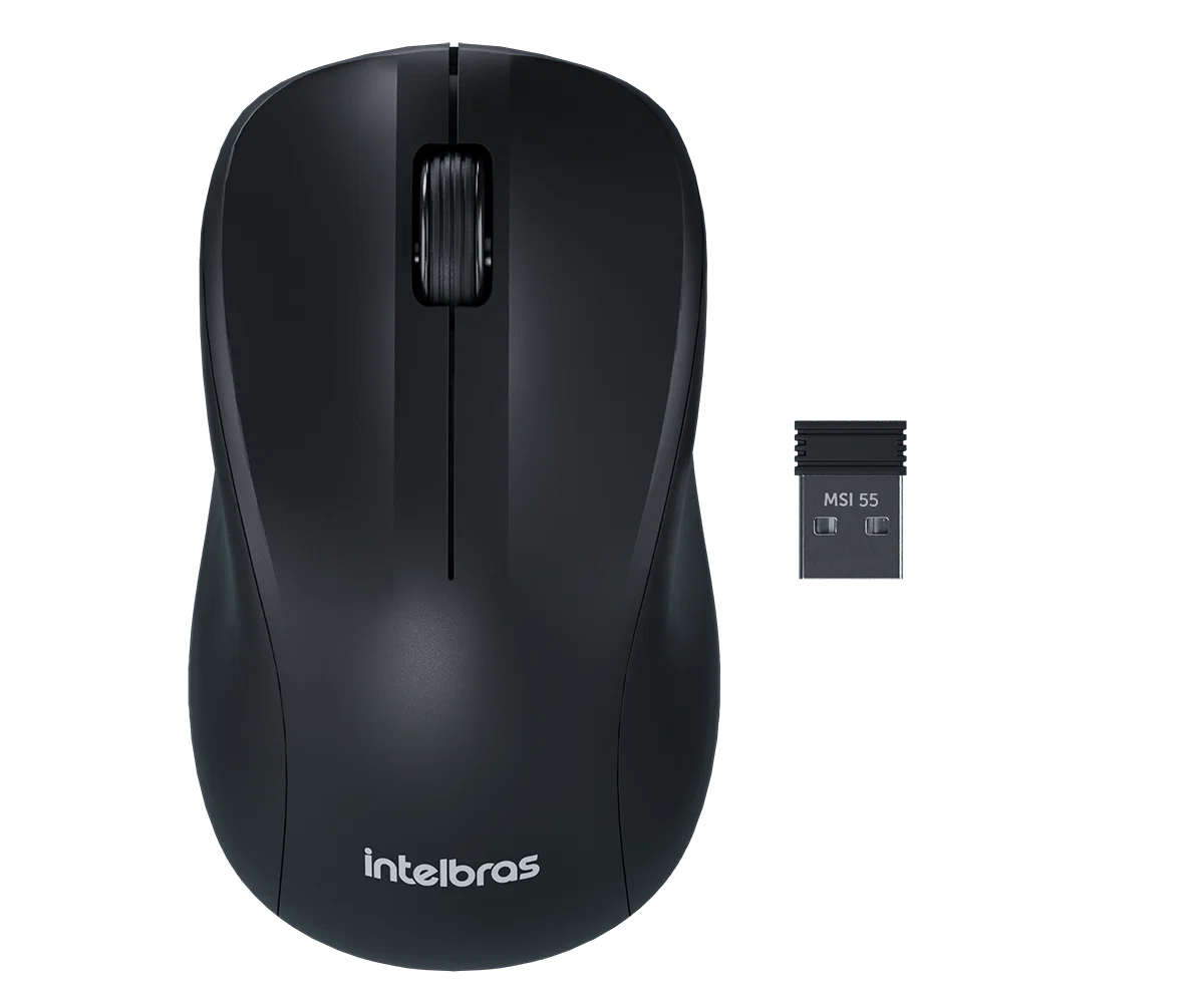 Mouse Intelbras MSI55 Sem Fio Preto — imagem 1