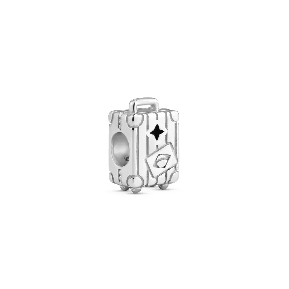 Pingente Life Viagem Mala de Viagem em Prata 925 com Esmalte — imagem 1