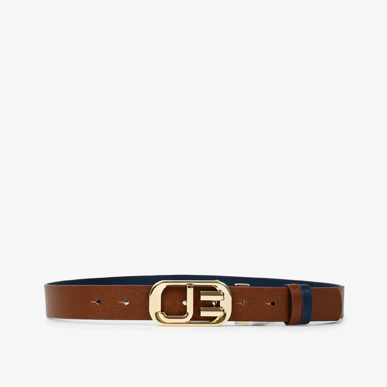 Cinto Reversivel Marrom Tabaco Marinho Jb Couro — imagem 1