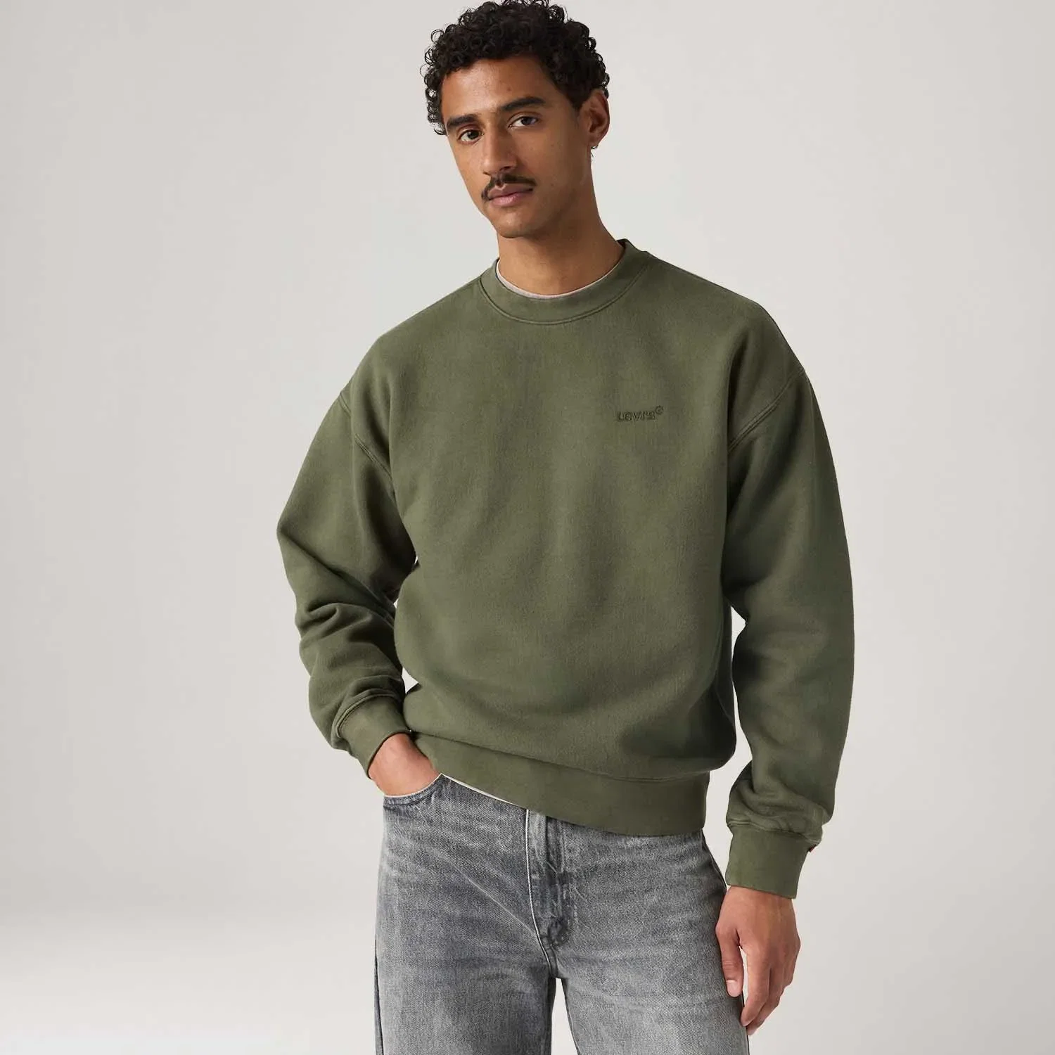 Moletom Levi's® Authentic Crew-Neck Preto
