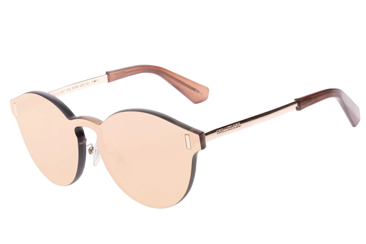 Óculos de Sol Feminino 5MM Clássico Redondo Rosé — imagem 1