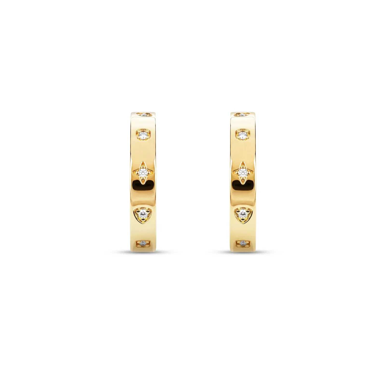 Argola Life Celestial em Prata 925 com Banho de Ouro Amarelo e Zircônia Incolor, 25mm