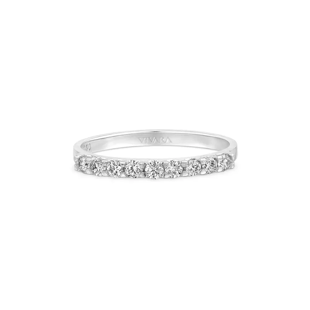 Meia Aliança Eternity em Ouro Branco 18k com Diamantes 0,36 ct — imagem 1
