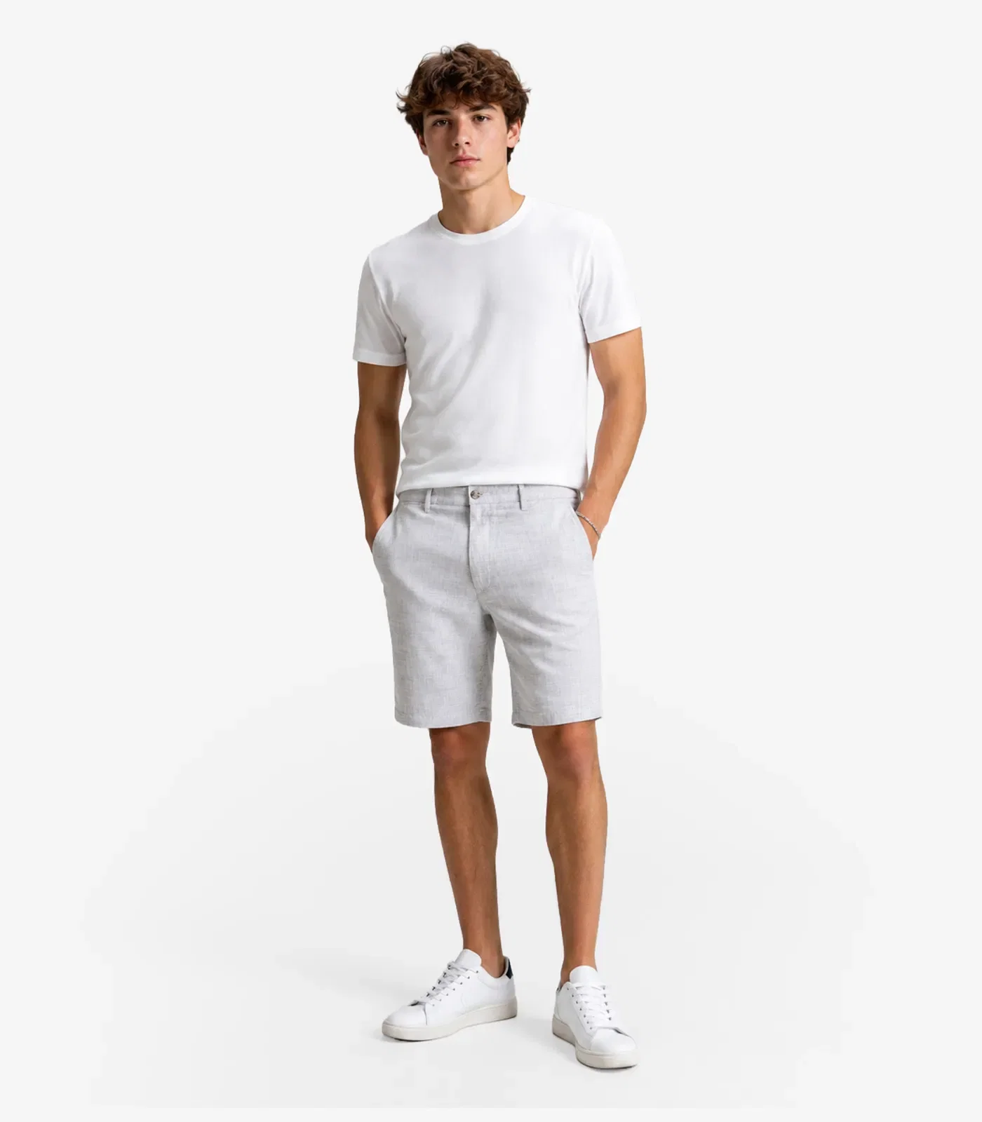 Bermuda Masculina Juvenil Minty Cinza — imagem 1
