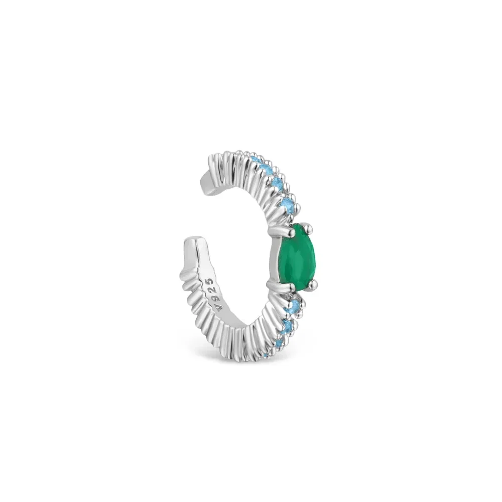 Piercing Life Topázio Azul e Ágata Verde