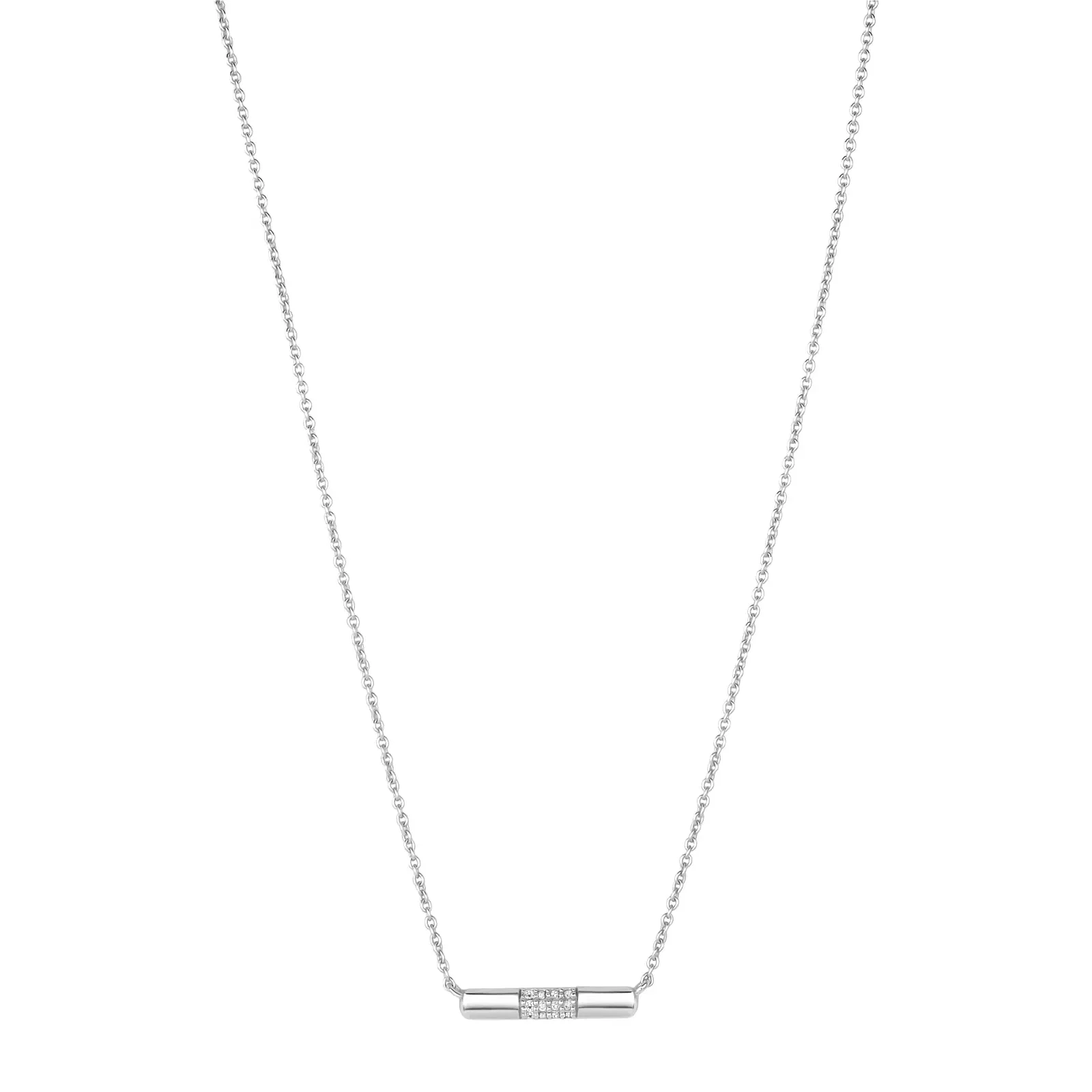 Colar Life Shine em Prata 925 com Pedras Incolores, 45cm — imagem 1