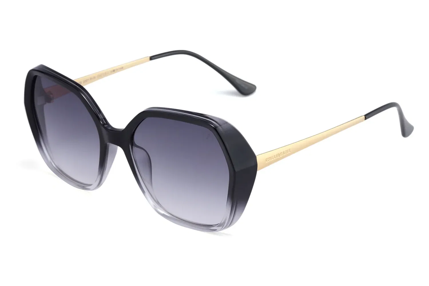 Óculos de Sol Feminino Chilli Beans Quadrado Cristal Degradê Preto
