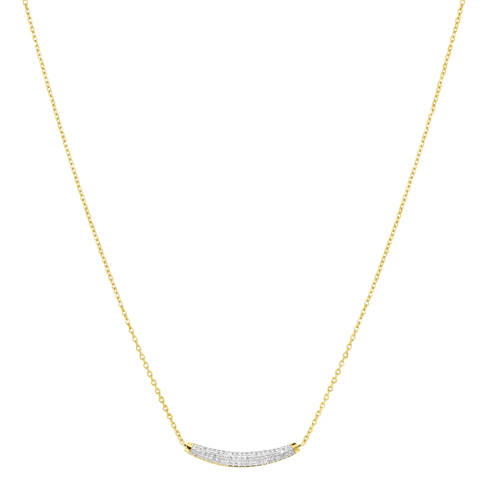 Colar Life Luxe I em Prata 925 com Banho de Ouro Amarelo 18k com Pedras Incolores, 45cm — imagem 1