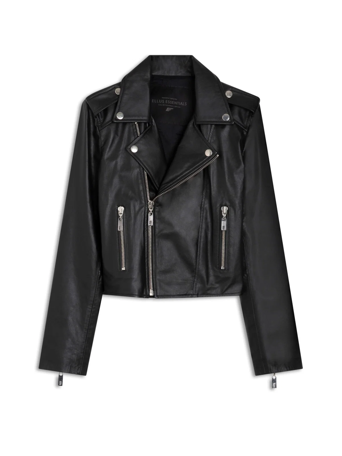 Jaqueta Couro Ellus Biker Preto — imagem 1