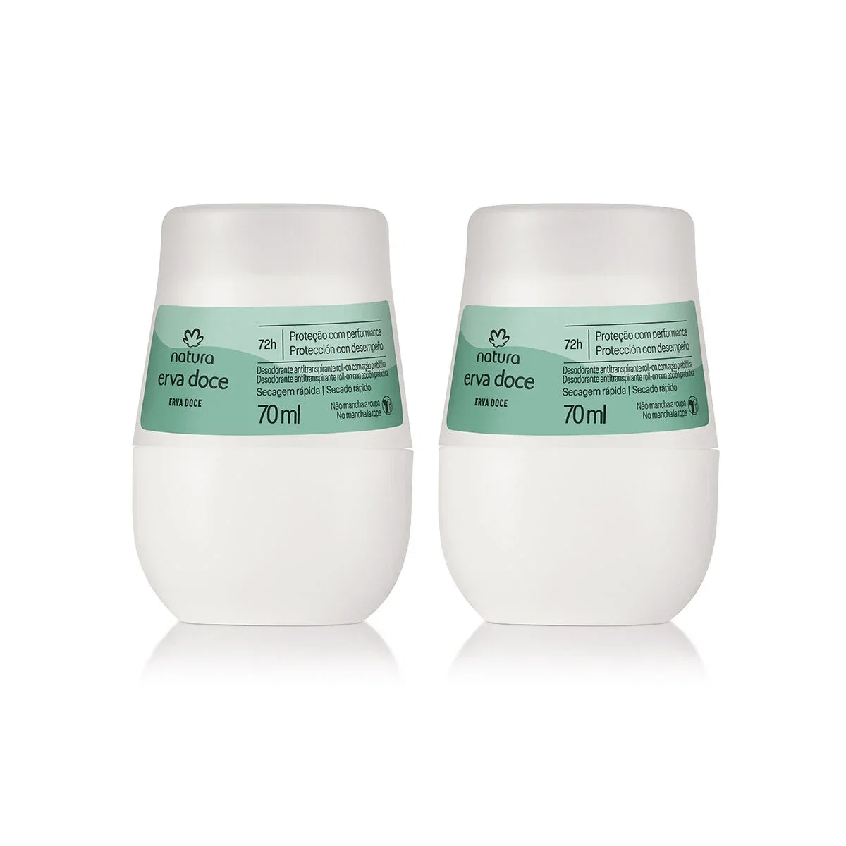 Kit Desodorante Antitranspirante Roll-on Erva Doce 2 un de 70 ml