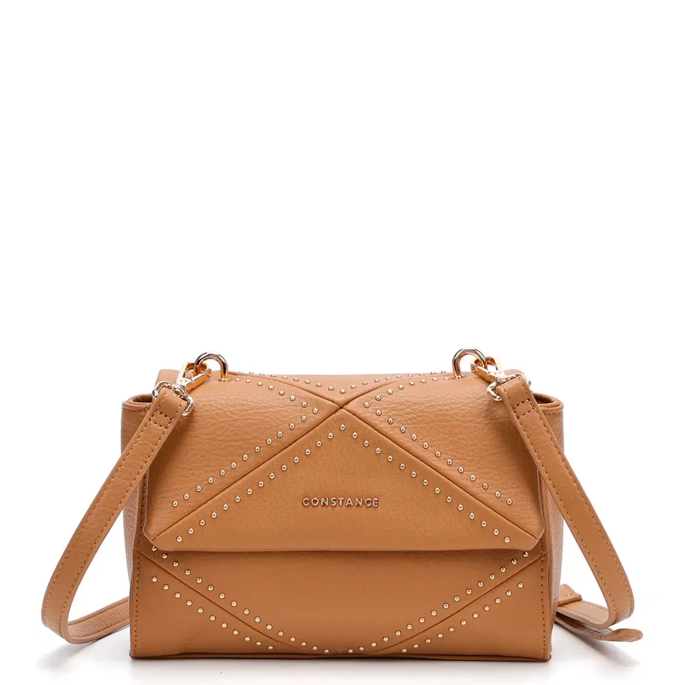 Bolsa Geométrica Cravos Caramelo