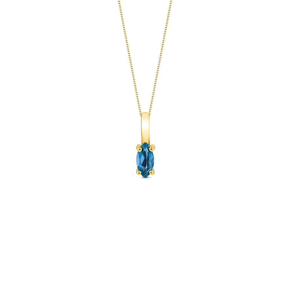Pingente Cores em Ouro Amarelo 18k com Topázio London, 10.5mm — imagem 1