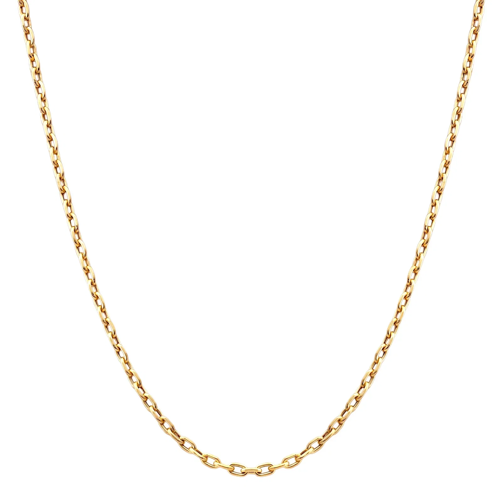Corrente Cadeado Oca em Ouro Amarelo 18K, 60 cm — imagem 1