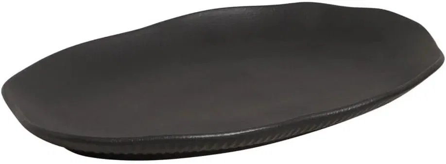 Travessa em Cerâmica 30x20cm Geo Orgânico Porto Brasil Preta
