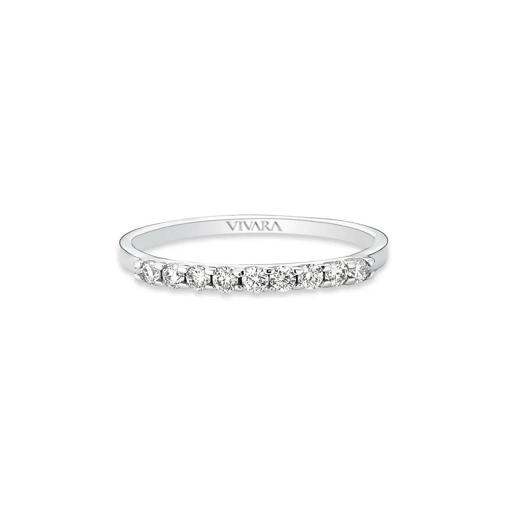 Meia Aliança Eternity em Ouro Branco 18k com Diamantes 0,23 ct — imagem 1