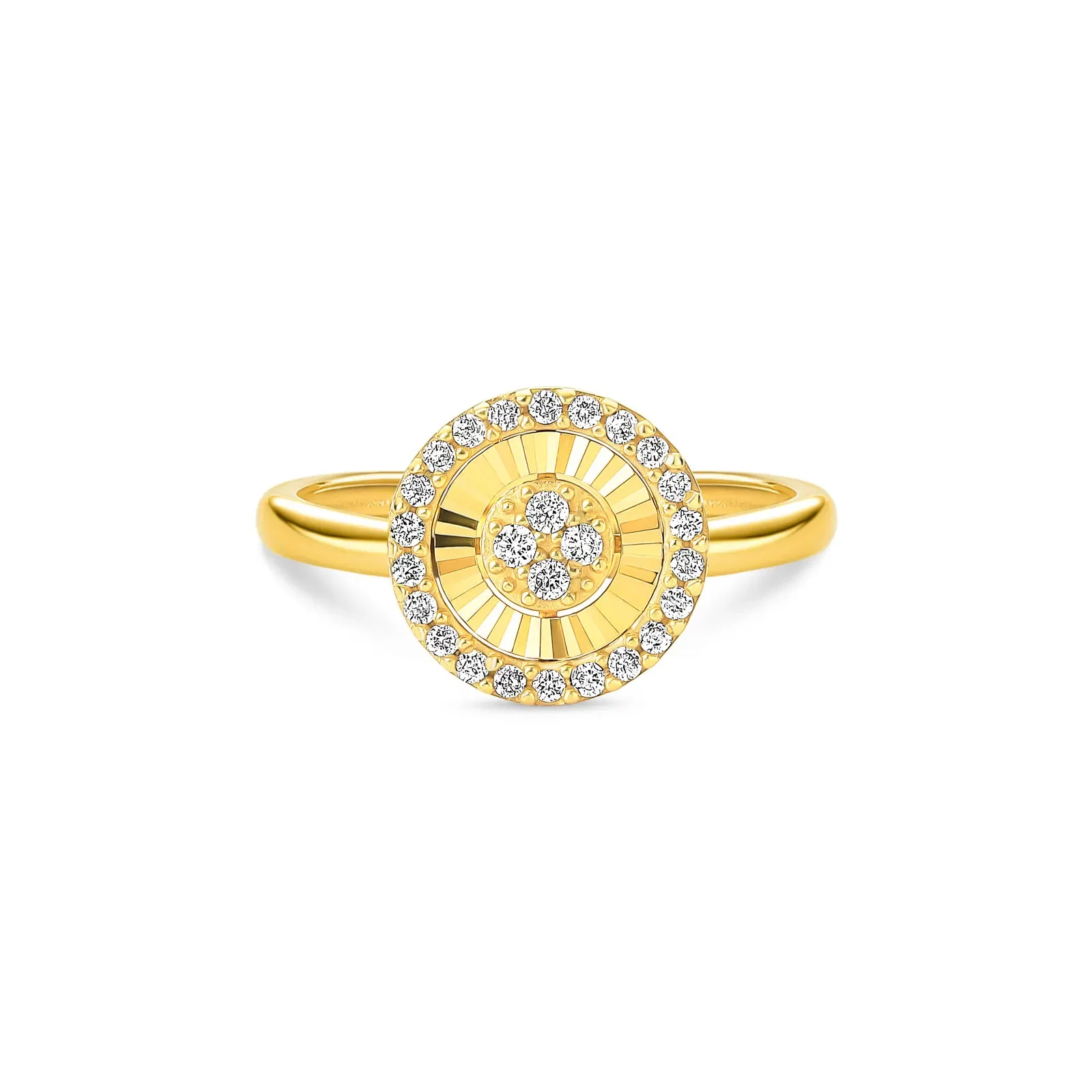 Anel Lumina II em Ouro Amarelo 18k com Diamantes 0,15 ct — imagem 1