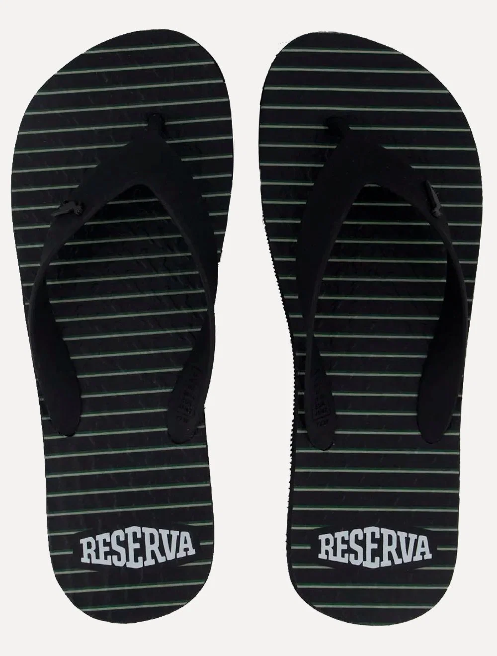 Chinelo Reserva Masculino Listrado Bandeira Preto
