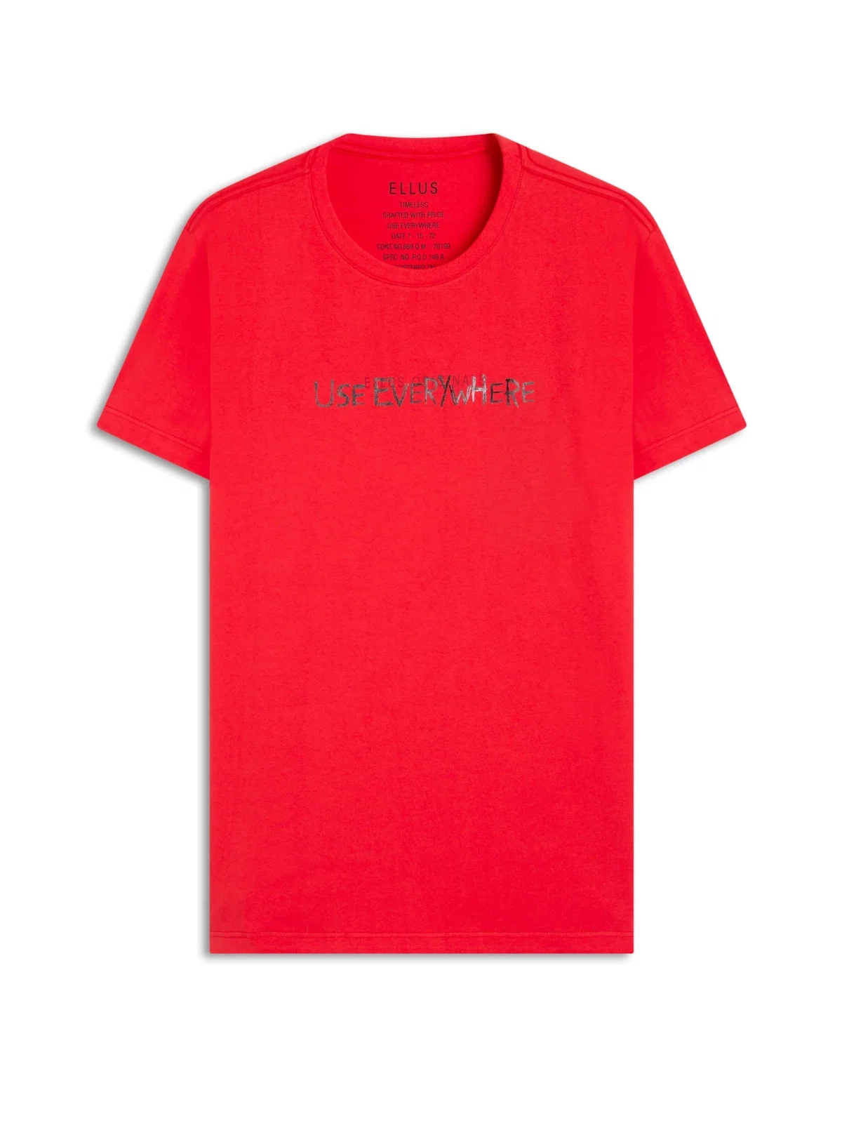 T-Shirt Cotton Fine Every Where Foil Vermelho — imagem 1