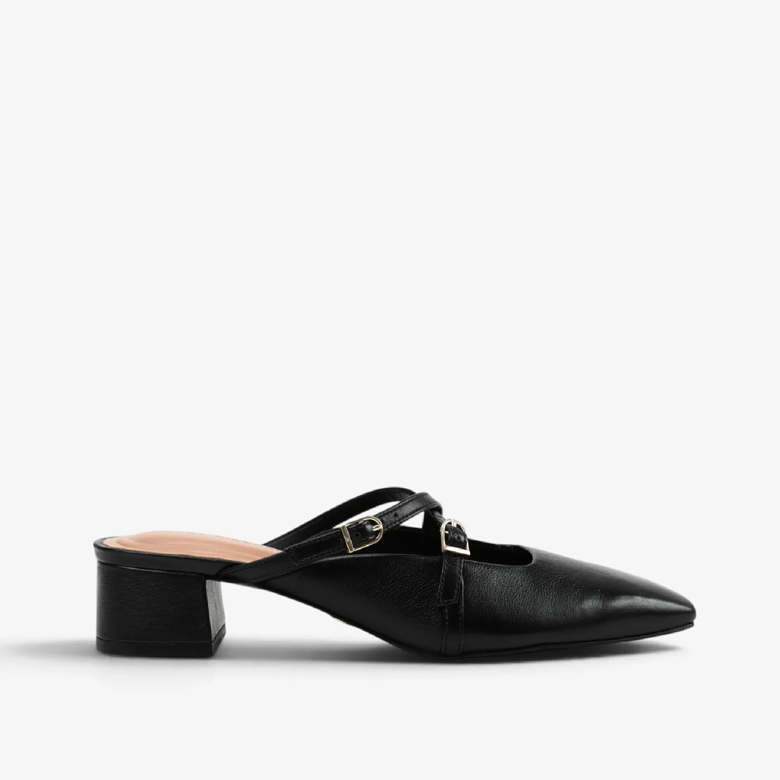 Mule Preto Couro