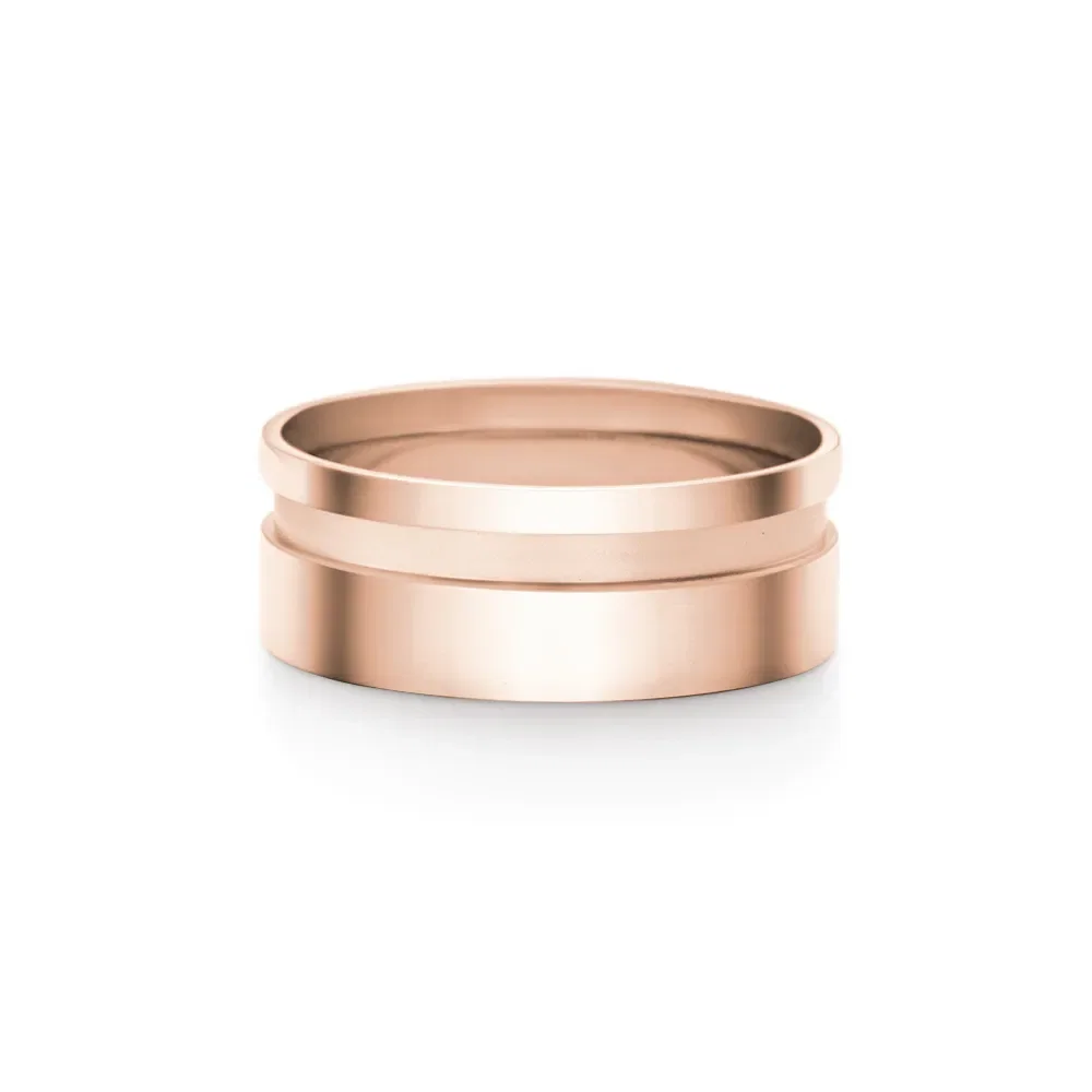 Aliança Valentines em Ouro Rosé 18k, 8mm — imagem 1