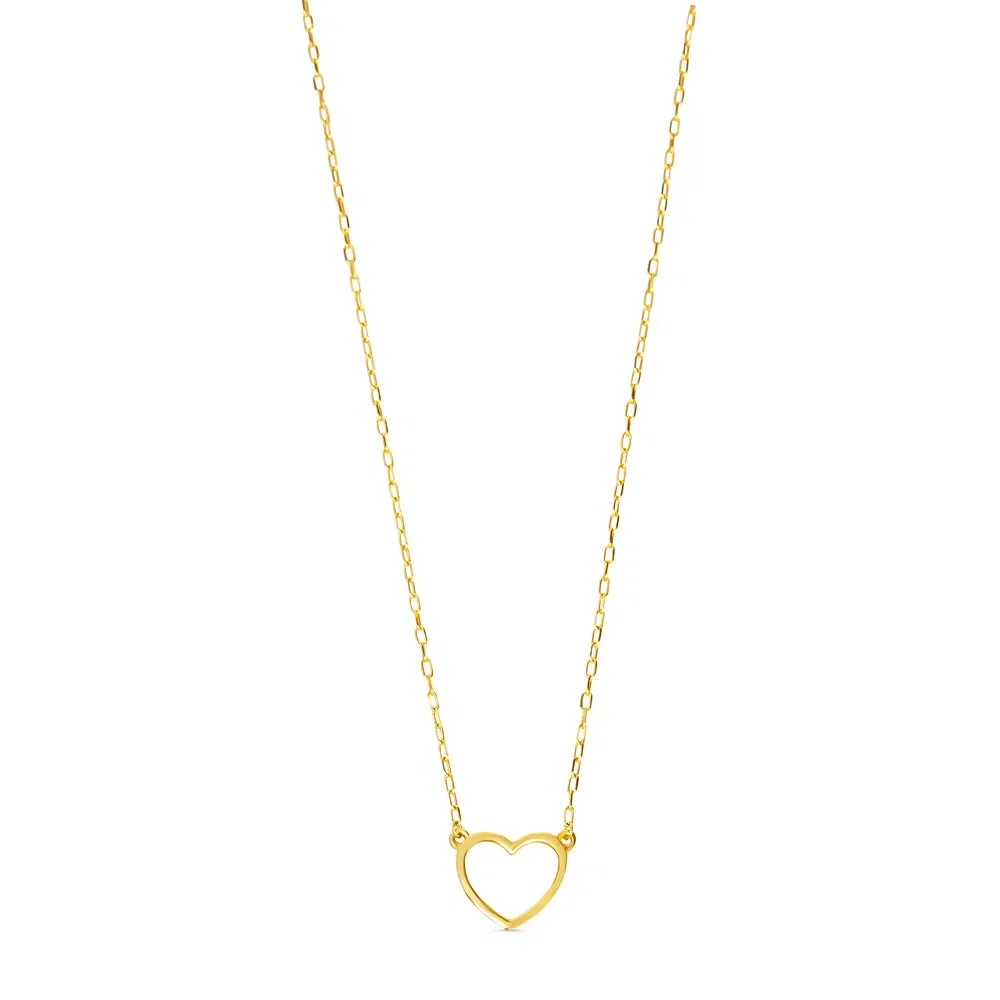 Colar Teen Coração em Ouro Amarelo 18k, 45cm — imagem 1
