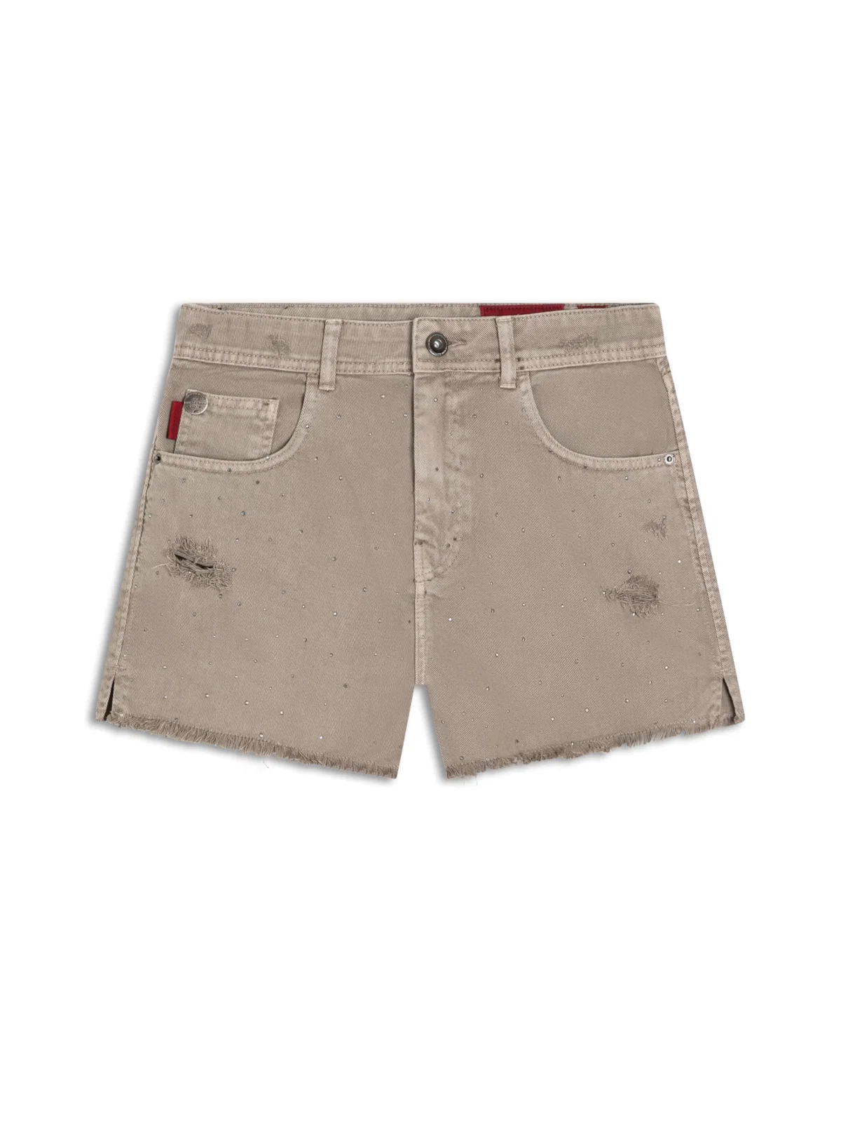 Short White Denim Boyish Niquel