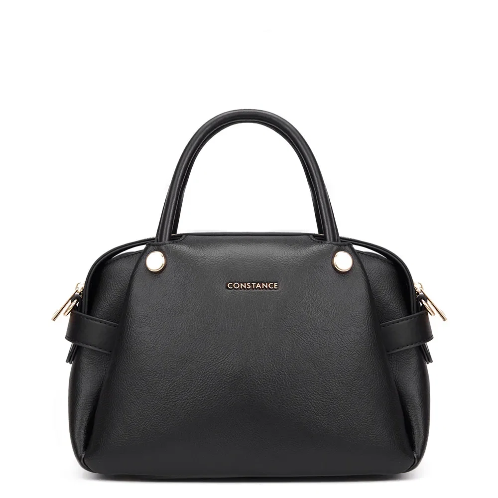 Bolsa Tote Enfeite Metalizado Preta — imagem 1