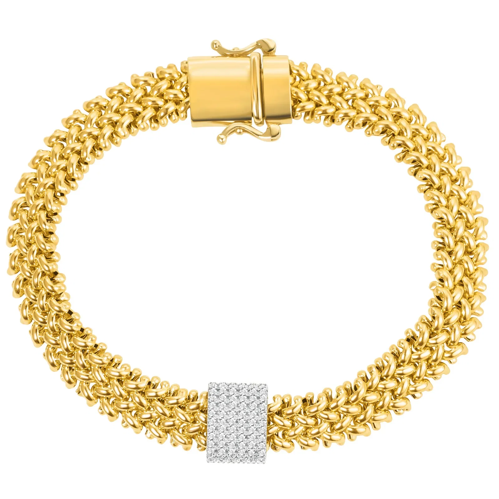 Pulseira Idôle em Ouro Amarelo 18k com Diamantes 0,36ct