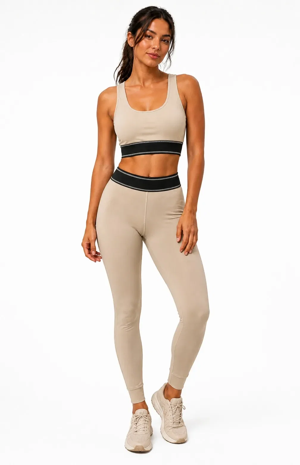 Top Fitness Cós Elástico - Bege