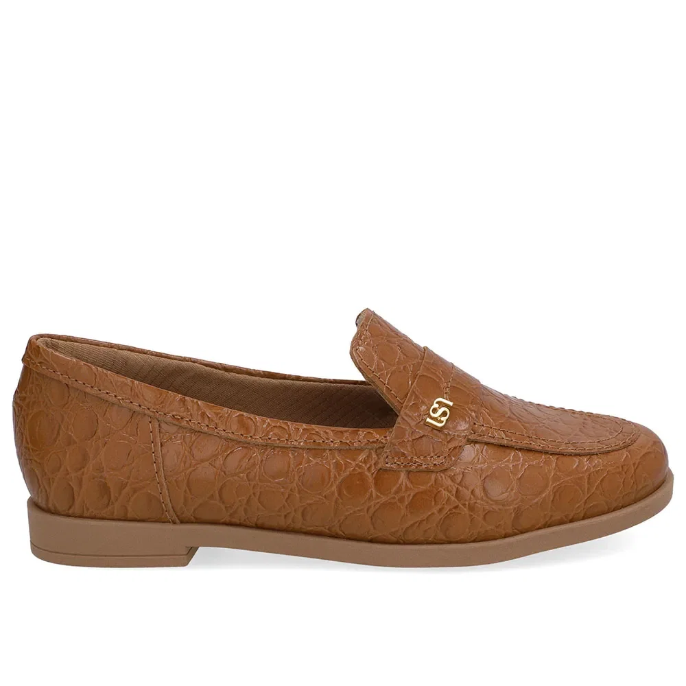 Loafer Couro Marrom Tira Monograma — imagem 1