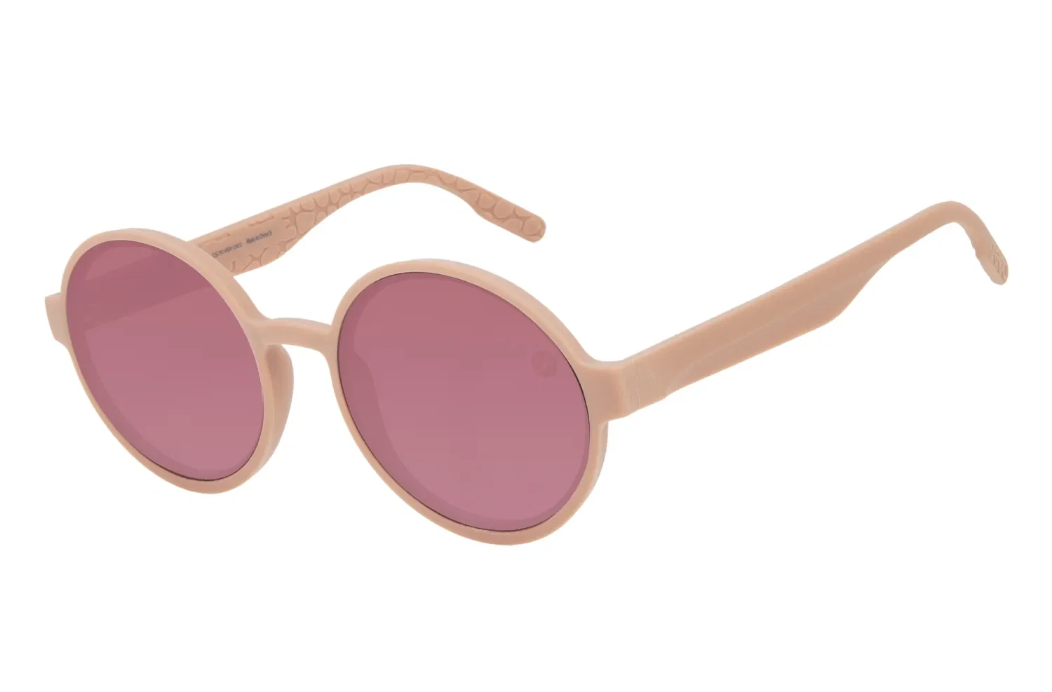 Óculos de Sol Feminino Eco Tecido Celular Redondo Rosa — imagem 1
