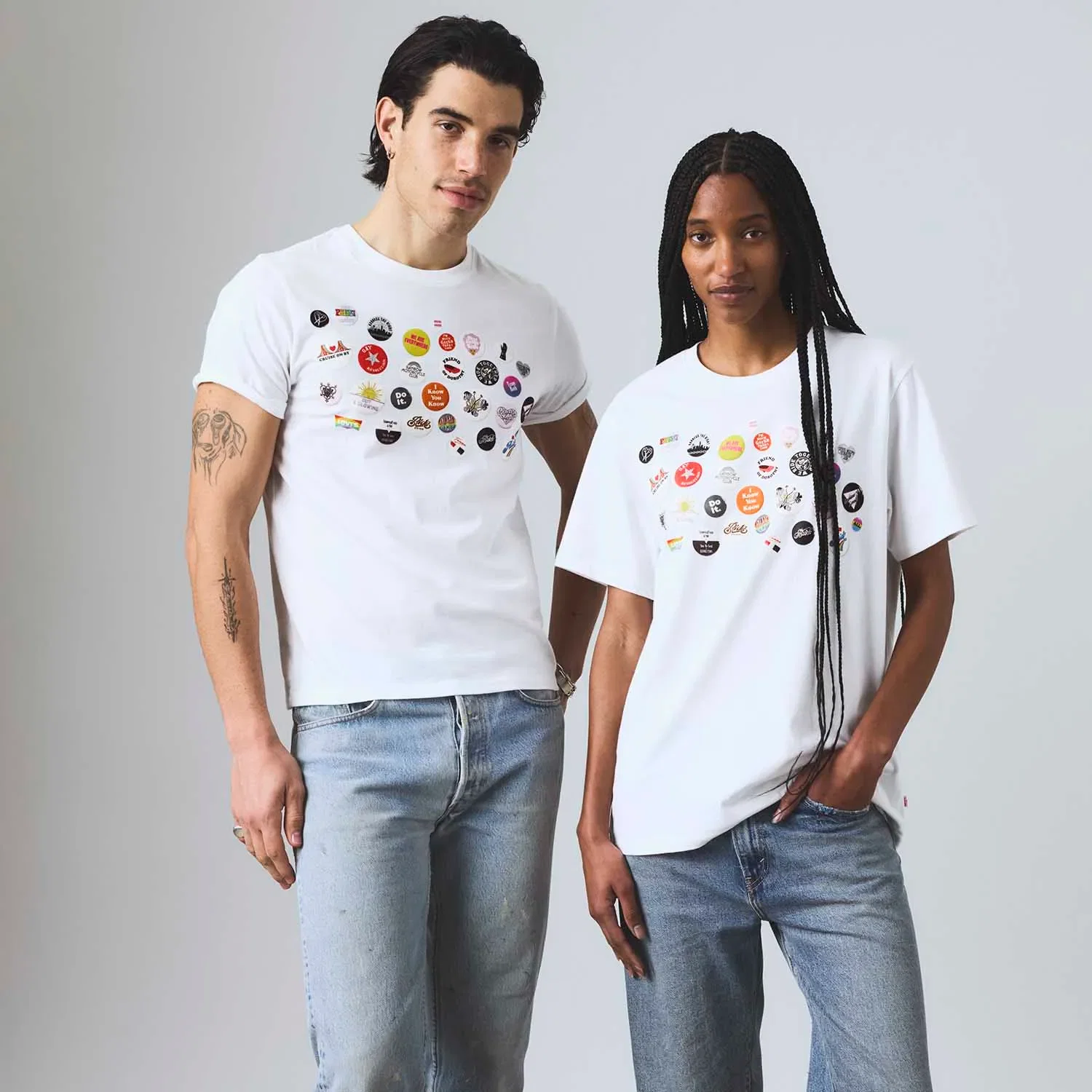 Camiseta Levi's® Community Manga Curta Branca — imagem 1
