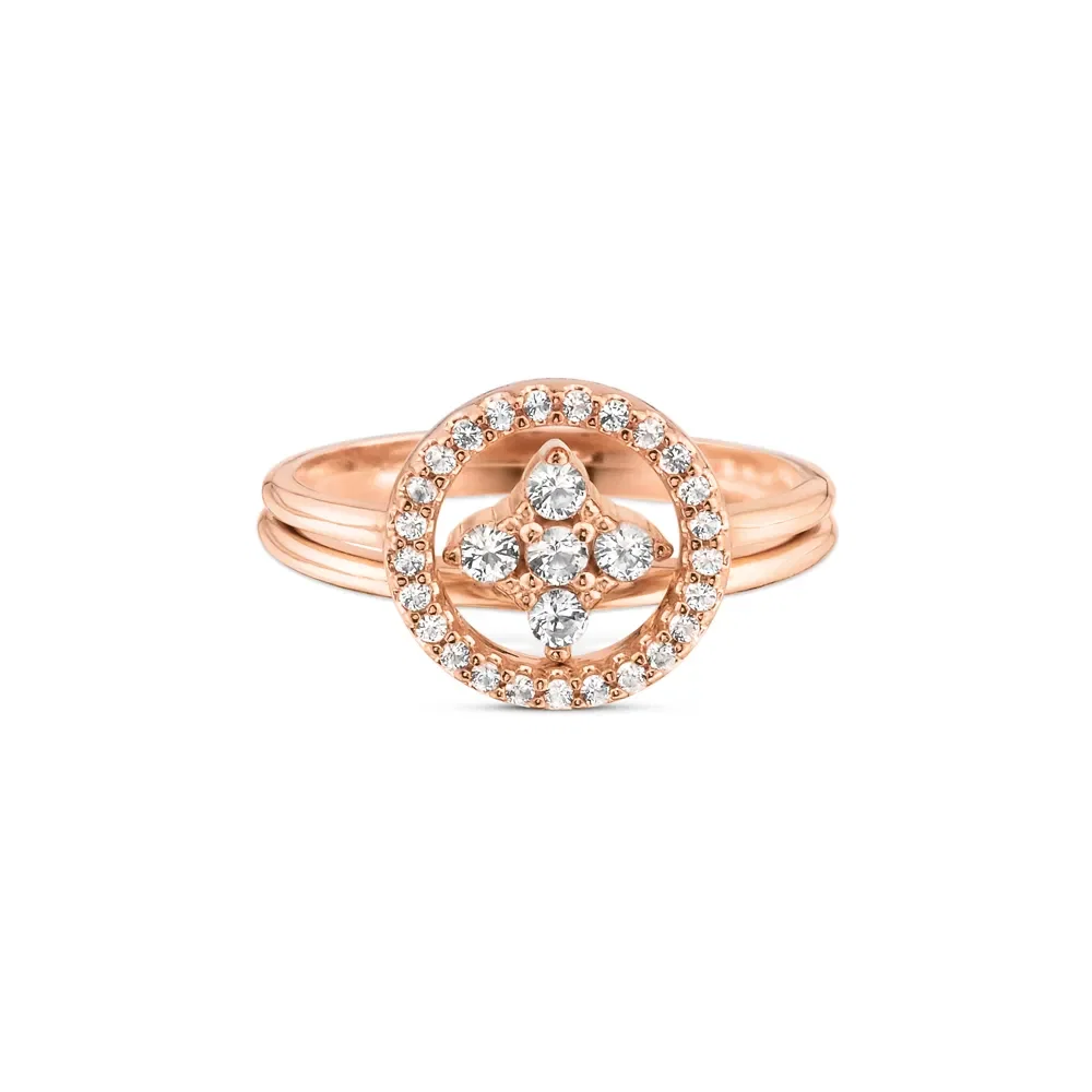 Anel Life You and Me em Liga Rosé com Banho de Ouro Rosé 18k e Pedras Incolores — imagem 1