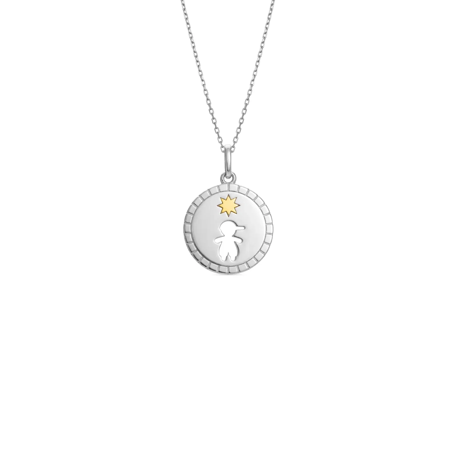 Pingente Mama Menino em Prata 925 e Ouro Amarelo 18k — imagem 1