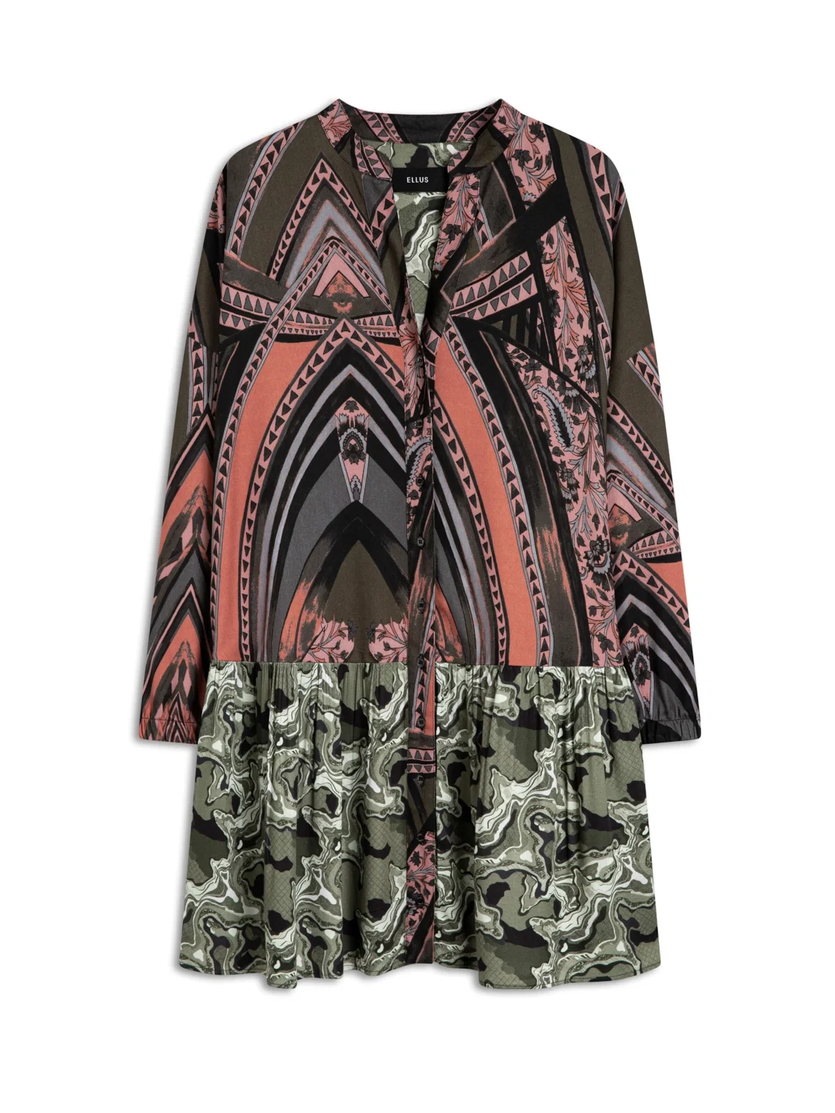 Vestido Chemise Maicha Geometrica Padrao 1