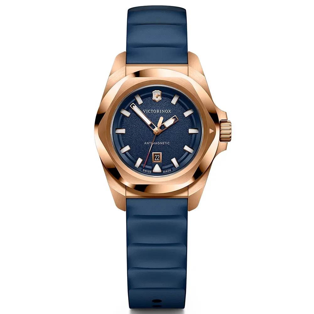 Relógio Victorinox Inox Feminino Borracha Azul 242035