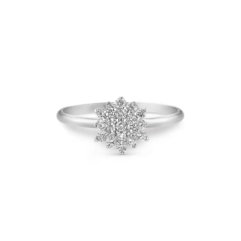 Anel Lyra em Ouro Branco 18k com Diamantes 0,32 ct — imagem 1