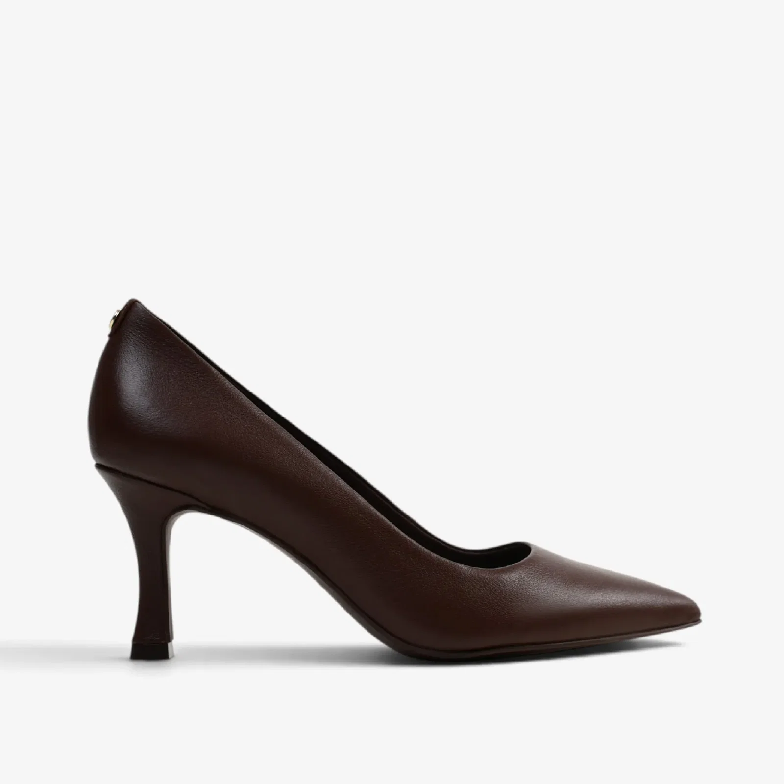 Scarpin Marrom Café Couro