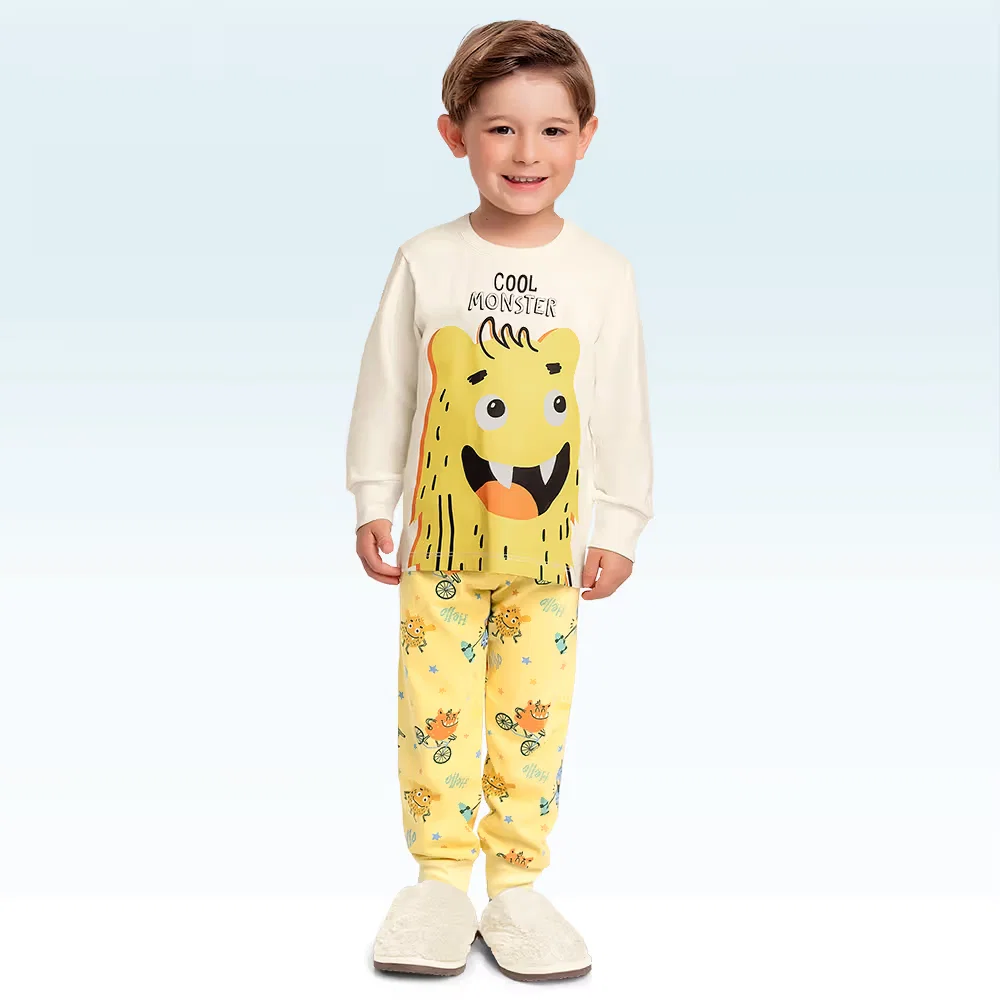 Conjunto pijama camiseta manga longa e calça — imagem 1