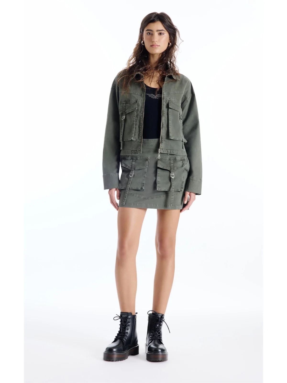 Jaqueta Color Twill Power Cargo Verde Escuro — imagem 1