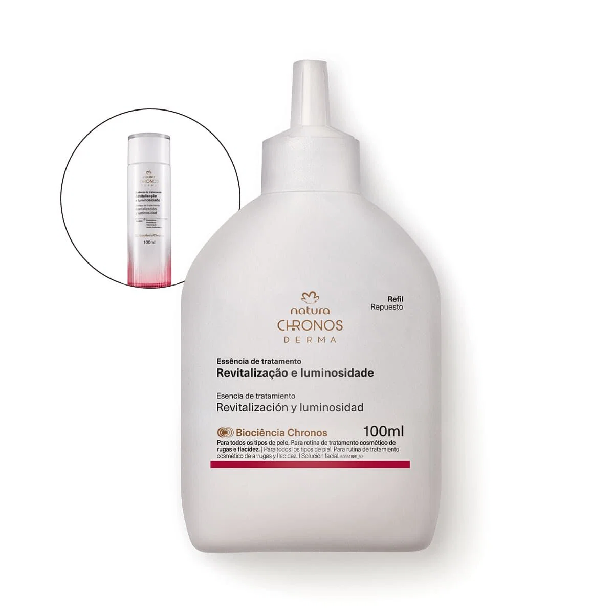 Refil Essência de Tratamento Revitalização e Luminosidade Chronos Derma 100 ml